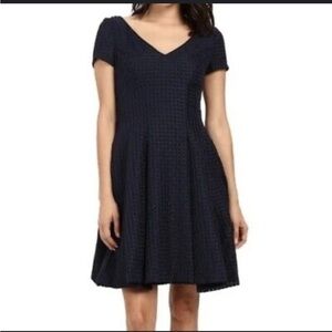 NUE by Shani Weave Texture Fit & Flare Mini Dress